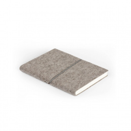 Adressbuch FILZDUETT Filz natur/Gummi grau | 11 x 13,5 cm, 64 Blatt
