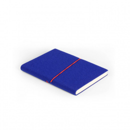 Adressbuch FILZDUETT Filz blau/Gummi rot | 11 x 13,5 cm, 64 Blatt