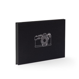 Fotoalbum geschraubt CAMERA schwarz | 24 x 17,5 cm, 20 Blatt schwarz