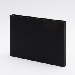 Fotoalbum geschraubt LEINEN schwarz | 24 x 17,5 cm, 20 Blatt schwarz