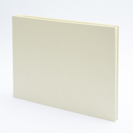 Fotoalbum geschraubt LEINEN vanille | 32 x 22,5 cm, 20 Blatt schwarz