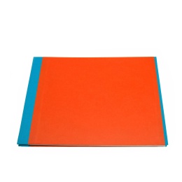 Fotoalbum True Colours türkis/orange | 32 x 22,5 cm, 20 Blatt chamois
