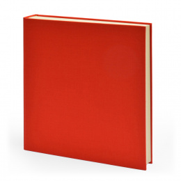 Fotoalbum LEINEN rot | 35 x 35 cm, 30 Blatt chamois
