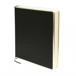Gästebuch BASIC schwarz | 24 x 28 cm, 144 Blatt blanko