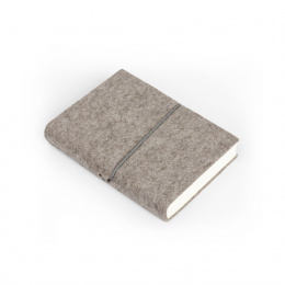 Tageskalender FILZDUETT Filz natur/Gummi grau | 9 x 13 cm,  1 Tag/Seite