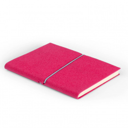 Wochenplaner FILZDUETT Filz pink/Gummi türkis | 17 x 24 cm,  1 Woche/Doppelseite