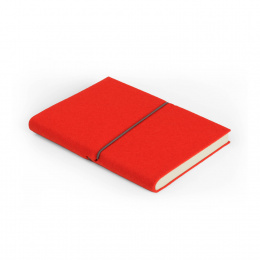 Wochenplaner FILZDUETT Filz rot/Gummi grau | 12 x 16,5 cm,  1 Woche/Doppelseite