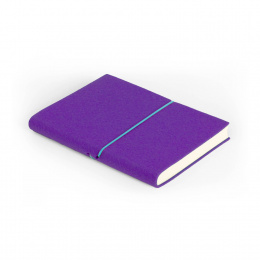Wochenplaner FILZDUETT Filz violett/Gummi türkis | 12 x 16,5 cm,  1 Woche/Doppelseite