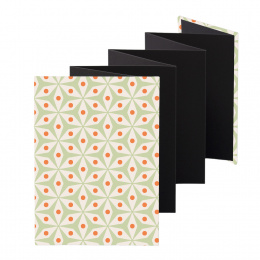 Leporello CAMILA Sevilla | 13 x 18 cm, Hochformat, für 14 Fotos schwarz