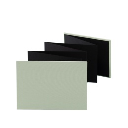 Leporello LEINEN blassgrün | 18 x 13 cm, Querformat, für 14 Fotos schwarz