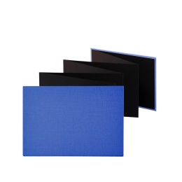 Leporello LEINEN ultramarin | 18 x 13 cm, Querformat, für 14 Fotos schwarz