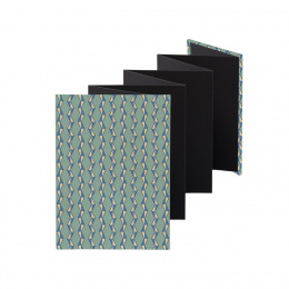 Leporello OLIVIA Bucuresti | 13 x 18 cm, Hochformat, für 14 Fotos schwarz