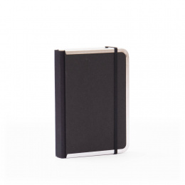 Notizbuch BASIC schwarz | 12 x 16,5 cm, 144 Blatt Punktraster