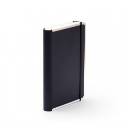 Notizbuch BASIC LEATHER schwarz | DIN A5, 144 Blatt liniert