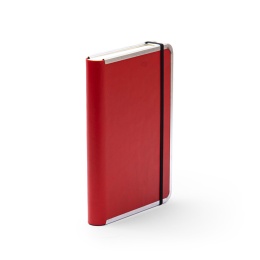 Notizbuch BASIC LEATHER rot | DIN A5, 144 Blatt Punktraster