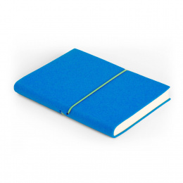 Notizbuch FILZDUETT Filz dunkeltürkis/Gummi grün | DIN A 5, 144 Blatt blanko