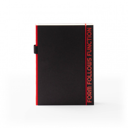 Notizbuch PURIST QUOTES rot | DIN A5, 144 Blatt Punktraster