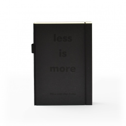 Notizbuch PURIST QUOTES schwarz | DIN A5, 144 Blatt liniert