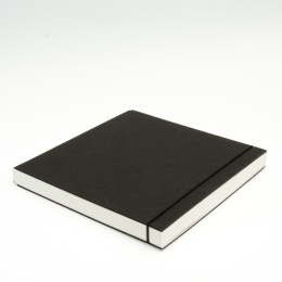 Skizzenbuch INSPIRATION Gummi schwarz | 21 x 21 cm, 96 Blatt blanko 120 g