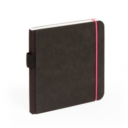 Skizzenbuch SCRIBBLE Gummi pink | 13 x 13 cm, 48 Blatt blanko