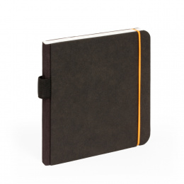 Skizzenbuch SCRIBBLE Gummi orange | 13 x 13 cm, 48 Blatt blanko