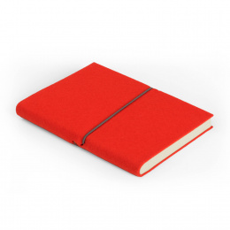 Wochenplaner + Notizen FILZDUETT Filz rot/Gummi grau