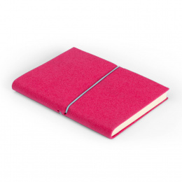 Wochenplaner + Notizen FILZDUETT Filz pink/Gummi türkis