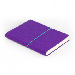 Wochenplaner + Notizen FILZDUETT Filz violett/Gummi türkis