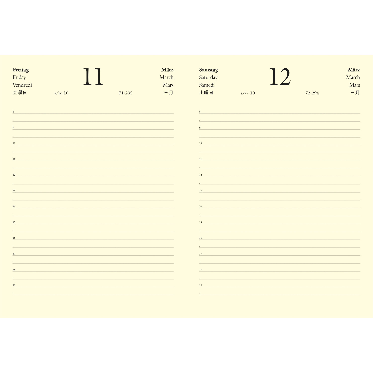 Bindewerk  Kalender STILUS schwarz  9 x 13 cm, 1 Tag/Seite